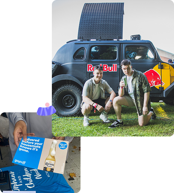 Campus activations: Red Bull and Gopuff