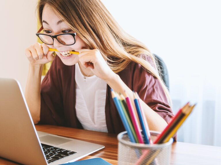 Student worried about balancing her wellbeing and engagement