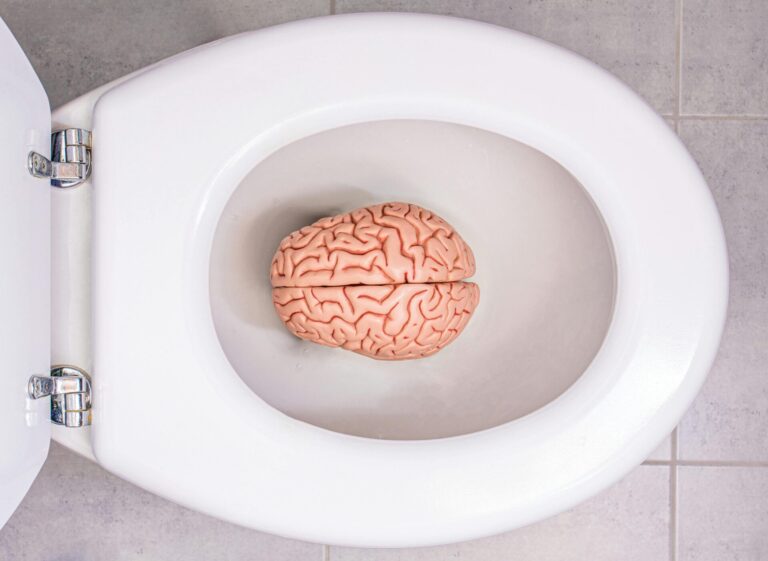 brain in toilet