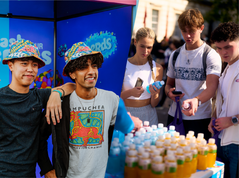 Food and drink brands showcasing their offering to students on campus