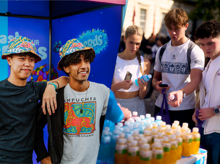 Food and drink brands showcasing their offering to students on campus