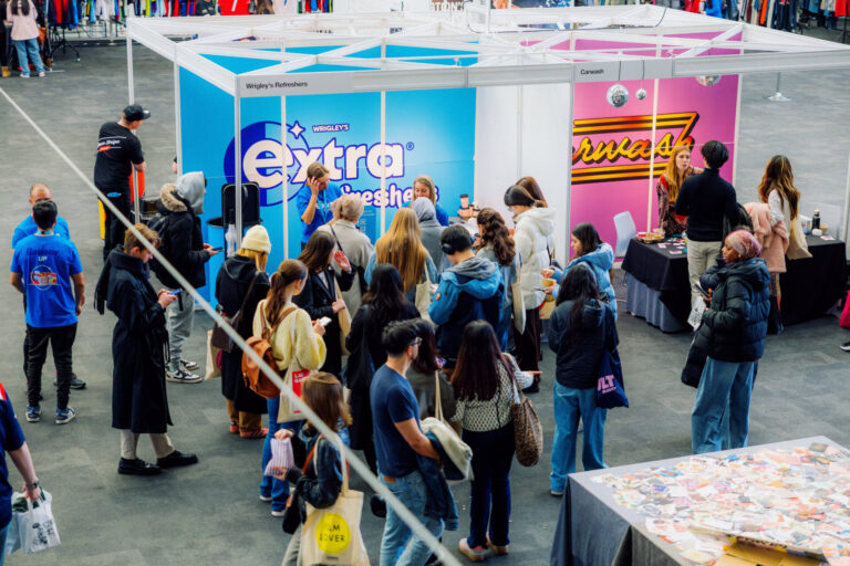 Wide shot of the Carwash stall